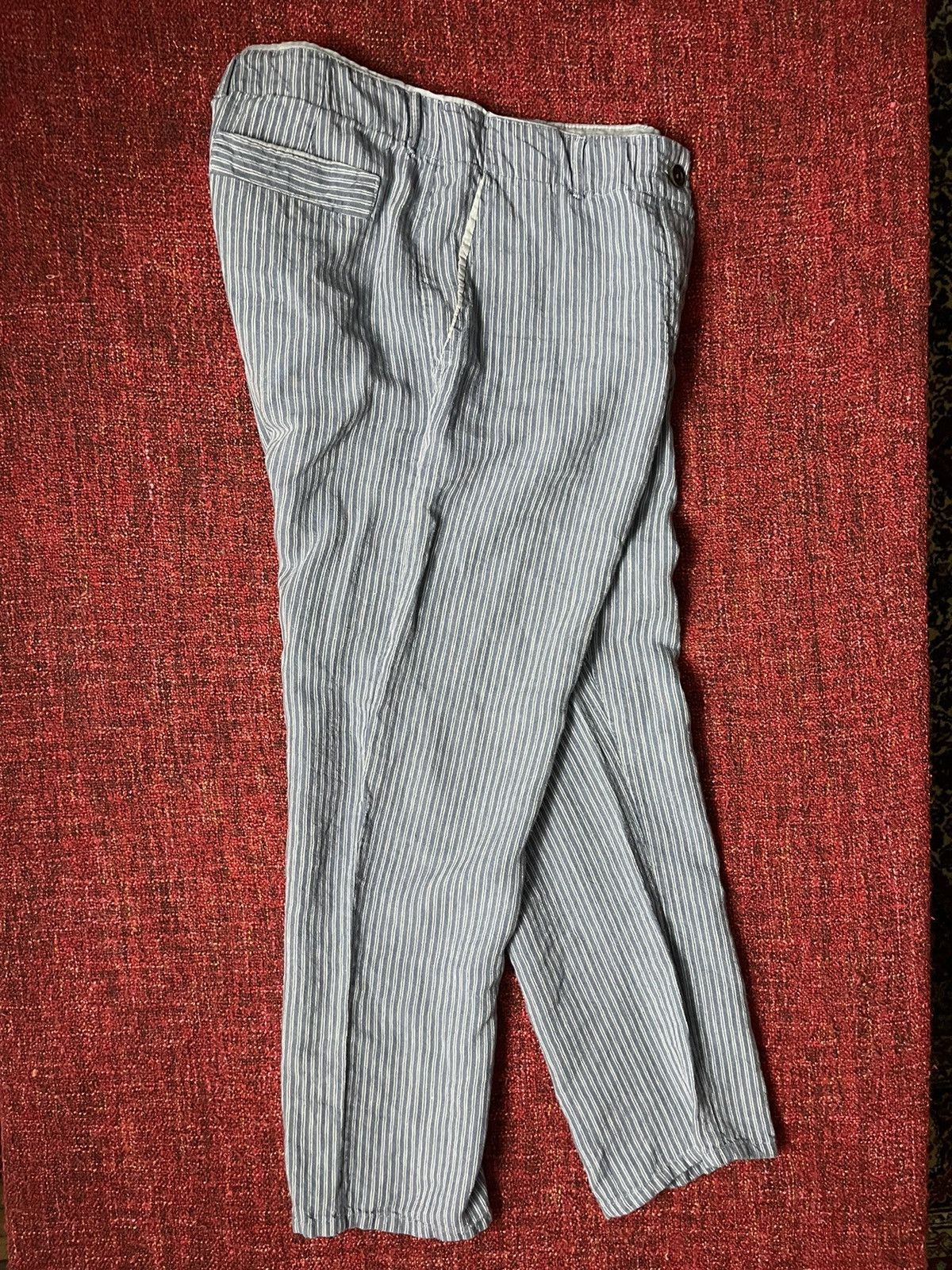 Designer Hannoh Wessel SS20 striped uniform workwear pants Size 28" / US 6 / IT 42 - 3 Thumbnail