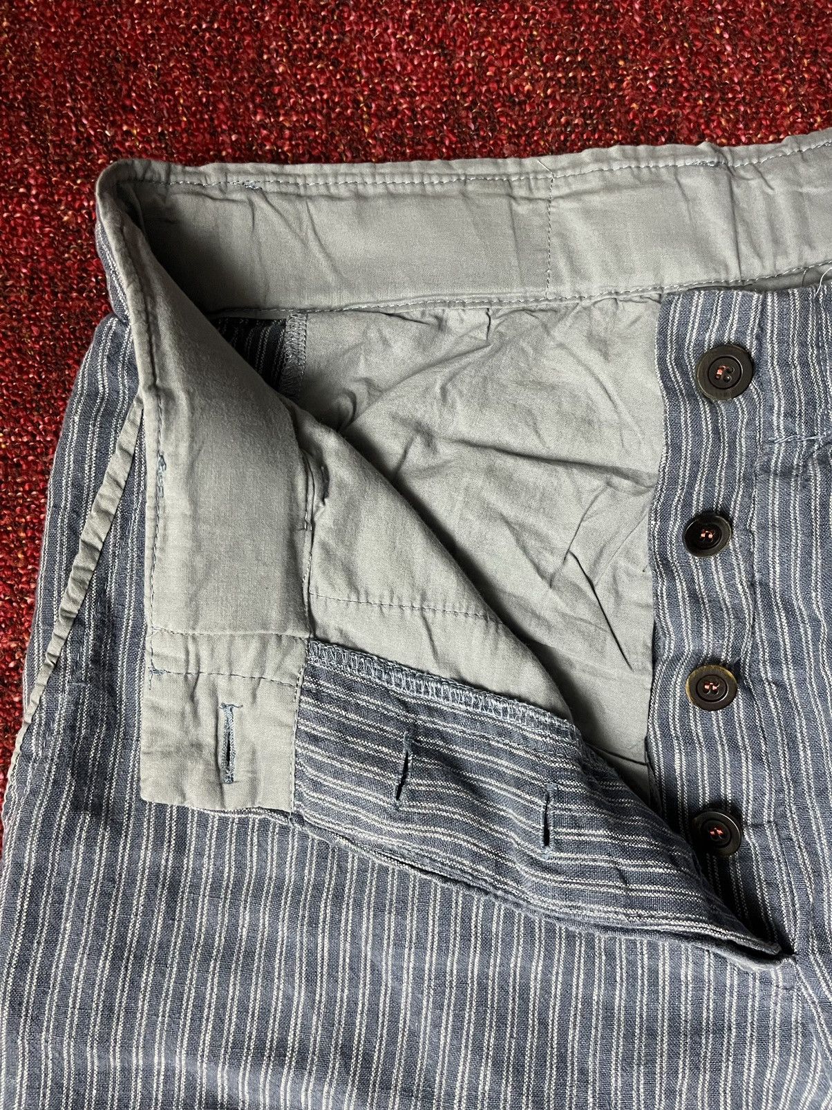 Designer Hannoh Wessel SS20 striped uniform workwear pants Size 28" / US 6 / IT 42 - 8 Thumbnail