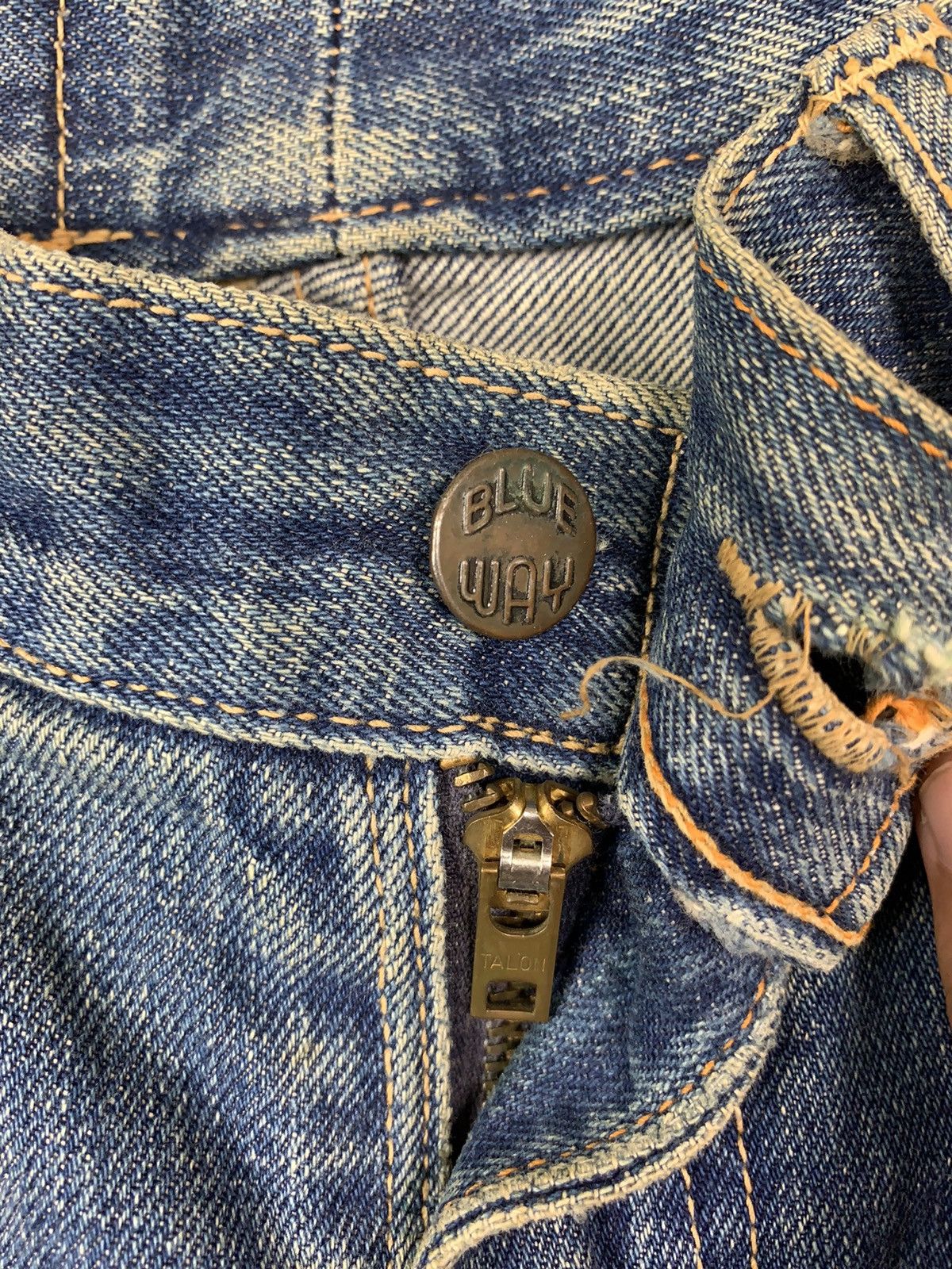 Jean × Vintage Vintage Japanese Brand Blue Way Distressed Denim Size US 30 / EU 46 - 16 Thumbnail