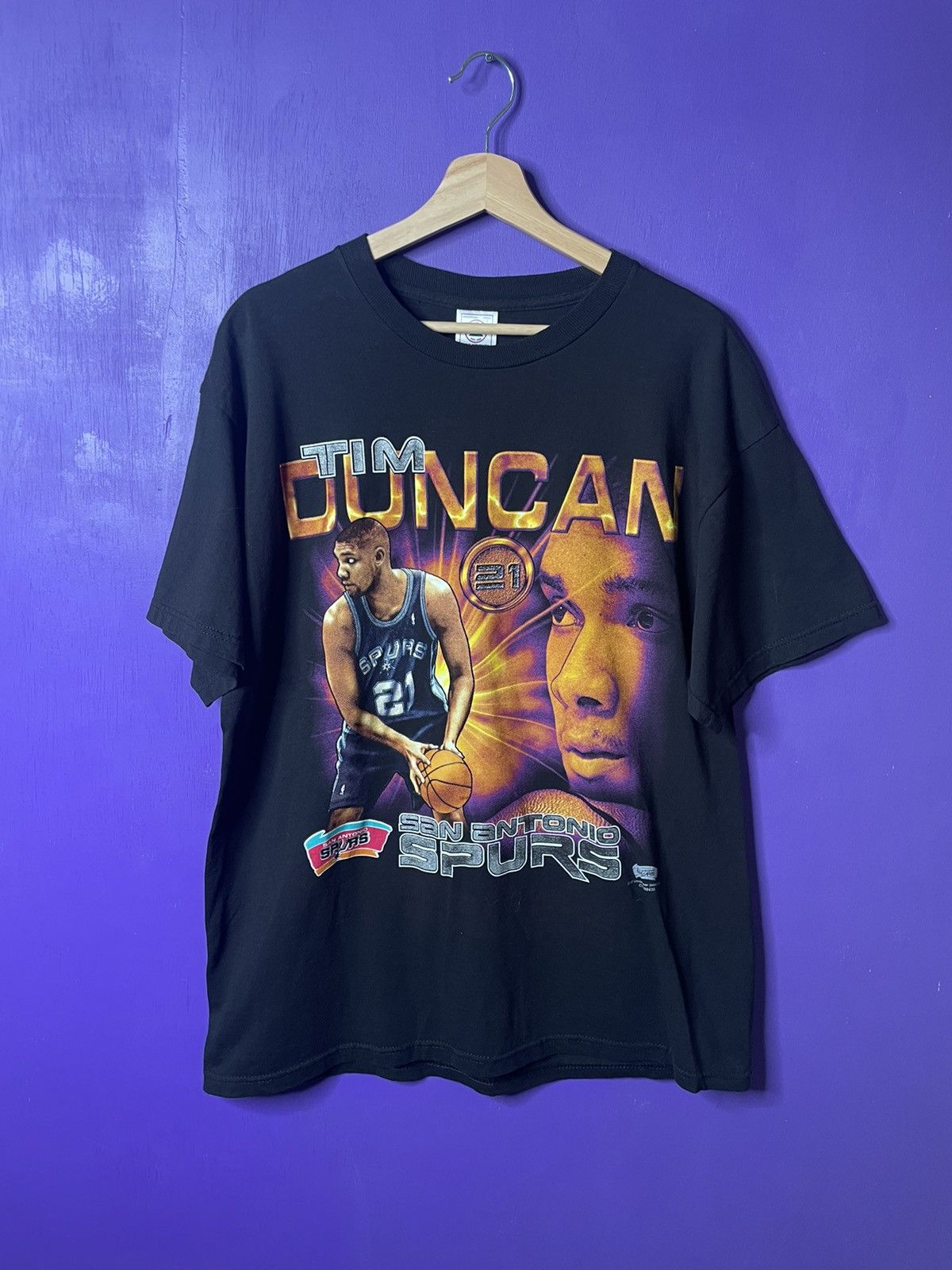 NBA × Streetwear × Vintage Vintage Tim Duncan spurs coin t-shirt | Grailed