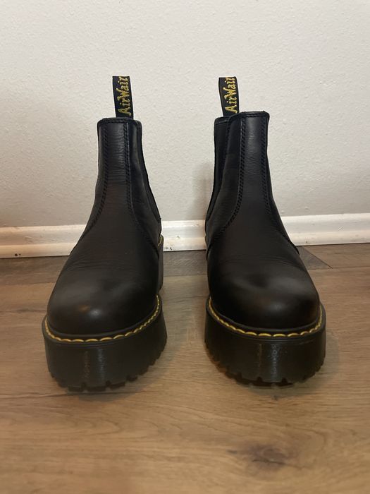 Dr. Martens Rometty Wyoming Leather Platform Chelsea Boots Grailed