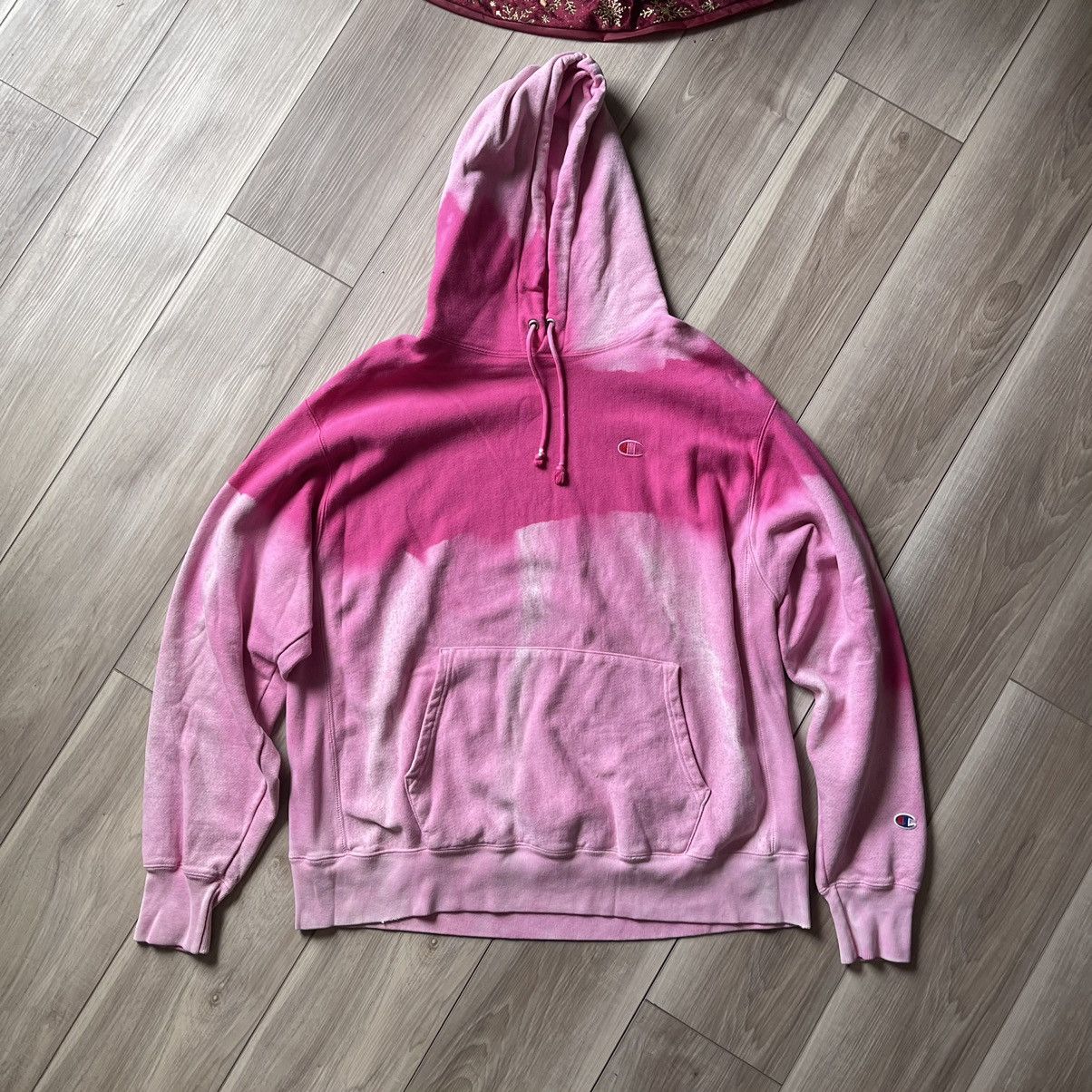 Champion Champion Pink Tie Dye Hoodie Grailed