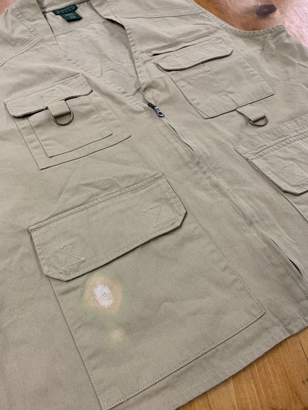 POLAR Fishing Vest, Men's XXL cotton Beige type Vintage Second Hand