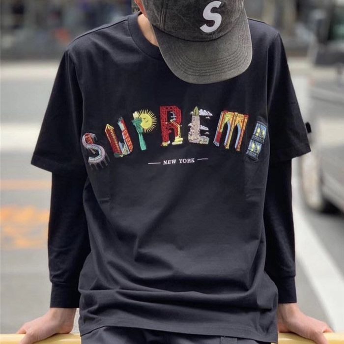 Supreme SUPREME Cotton City Arc Embroidered Tee Shirt | Grailed