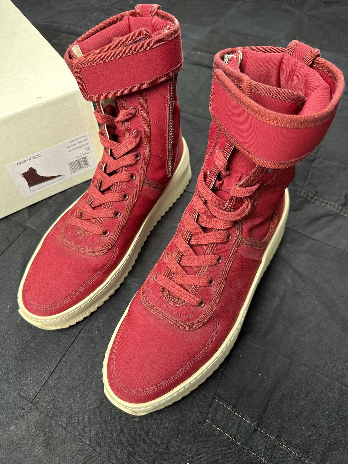 Fear of God 4th Red Military Sneaker Sample Size US 7 / EU 40 - 3 Thumbnail