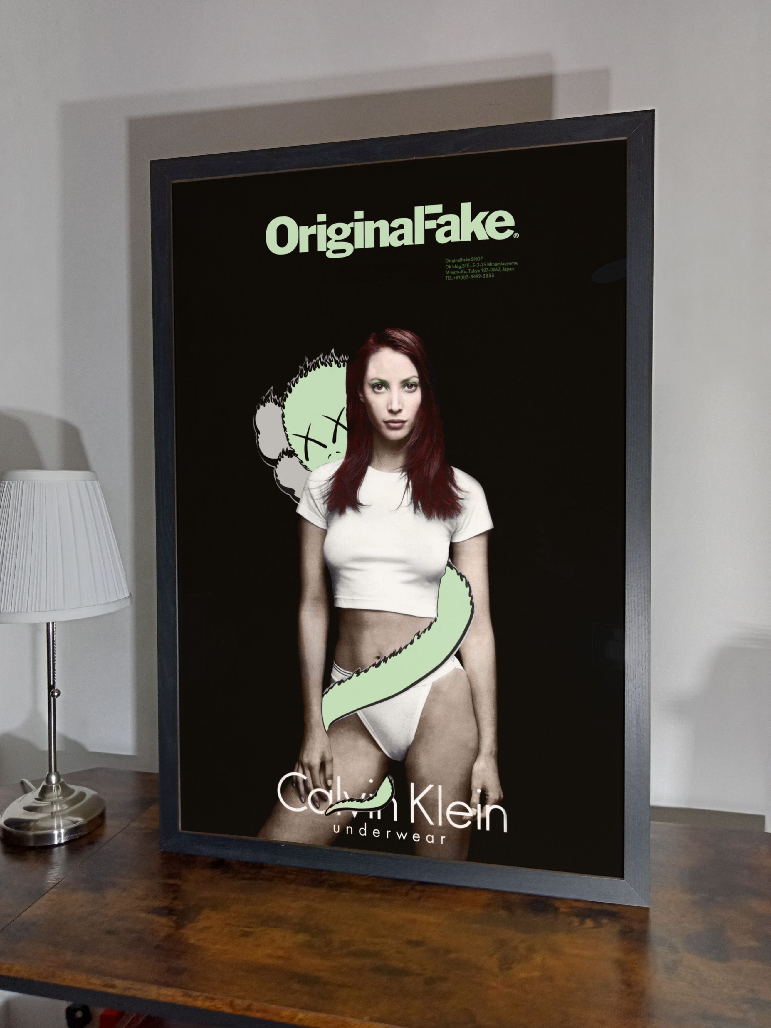 Calvin Klein × Kaws KAWS Original Fake Christy Turlington poster