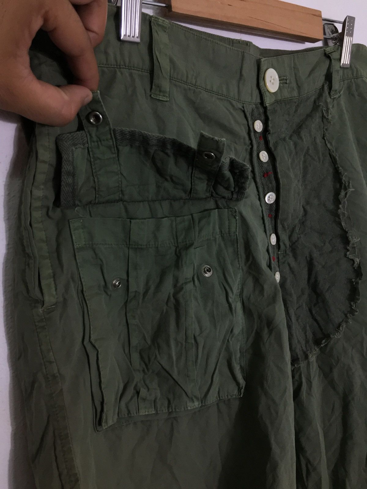 Issey Miyake Sunaokuwahara Army Pocket Back Cropped Style Size US 30 / EU 46 - 7 Thumbnail