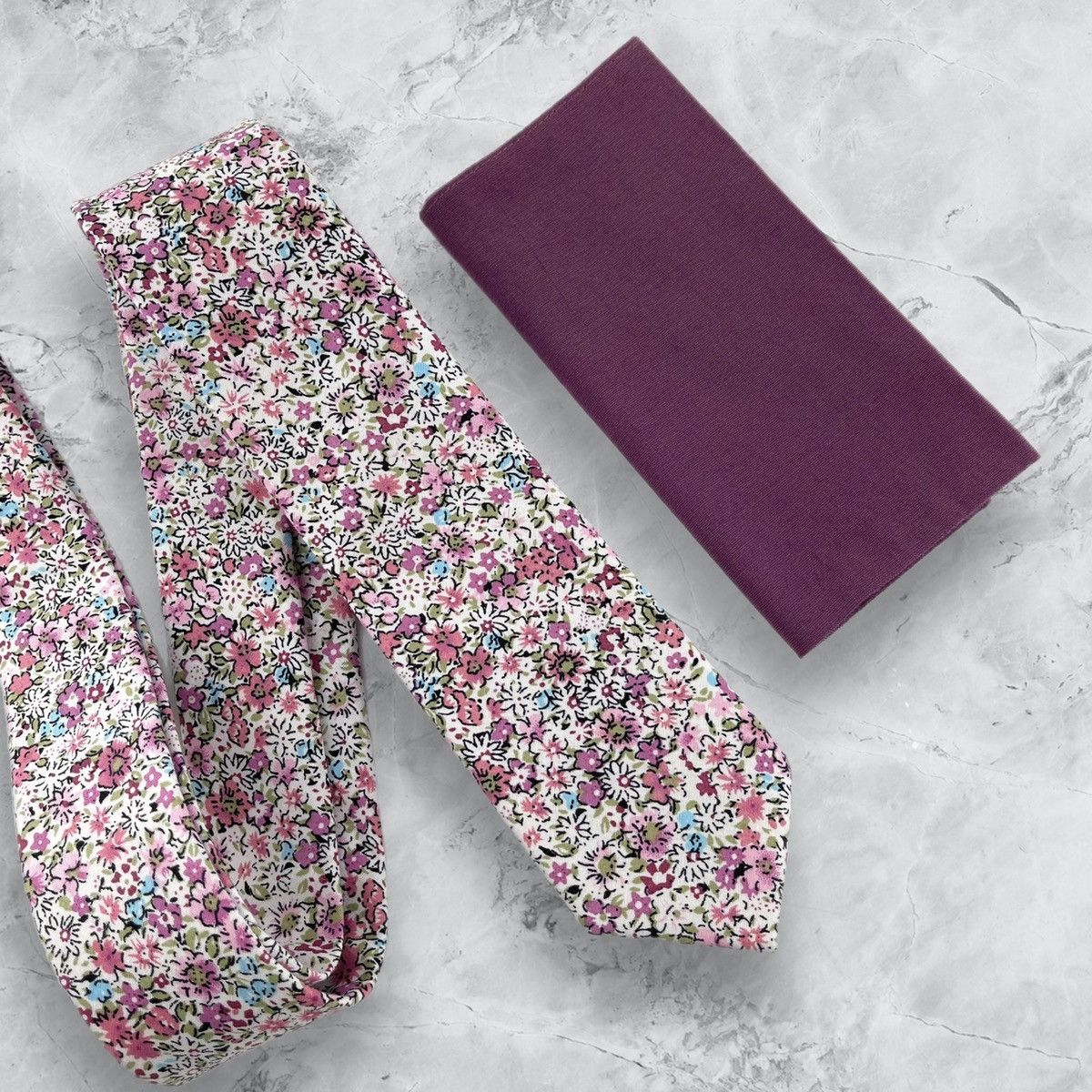 Other Men’s Ditsy Floral Print Necktie & Silk Pocket Square Set Size ONE SIZE - 1 Thumbnail
