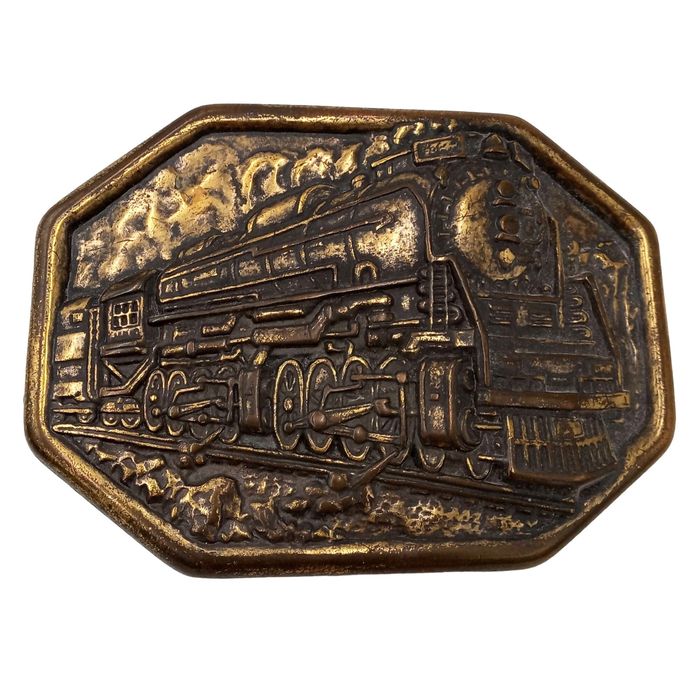 Vintage Train Belt Buckle Steam Engine Locomotive Railroad Vintage ...