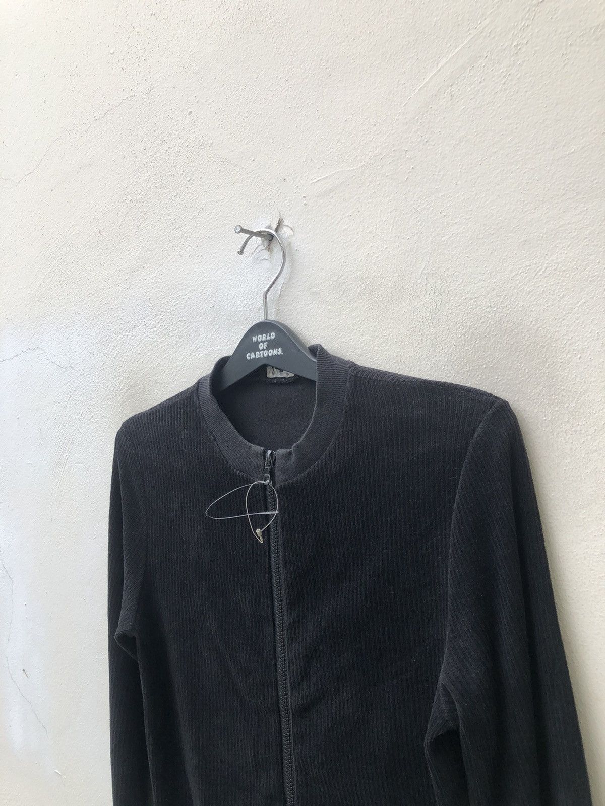 A.P.C. Vintage A.P.C. Faded Black Corduroy Round Neck Zip Sweater Size US S / EU 44-46 / 1 - 6 Thumbnail
