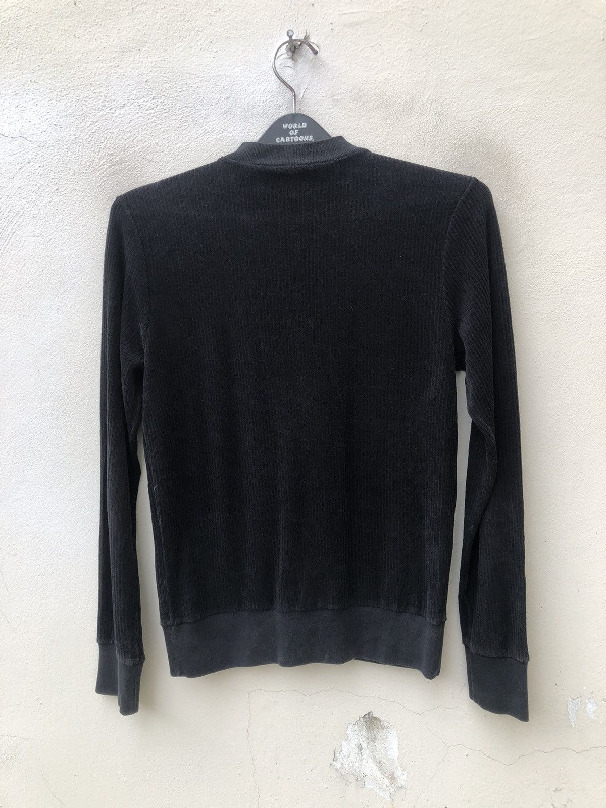 A.P.C. Vintage A.P.C. Faded Black Corduroy Round Neck Zip Sweater Size US S / EU 44-46 / 1 - 7 Thumbnail