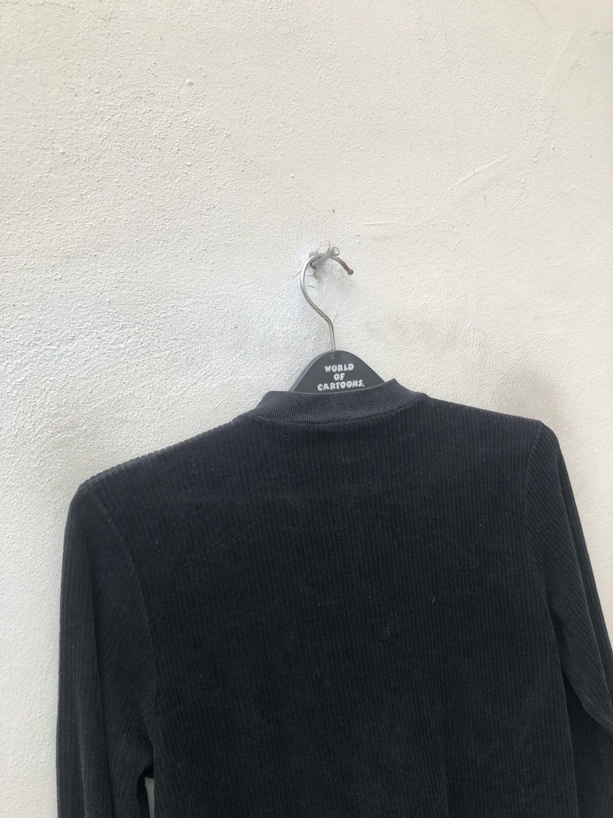 A.P.C. Vintage A.P.C. Faded Black Corduroy Round Neck Zip Sweater Size US S / EU 44-46 / 1 - 8 Thumbnail