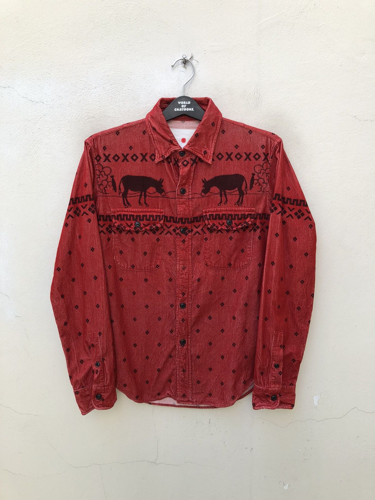 Marka Japan Printed Corduroy Button Shirt “ SAMPLE “
