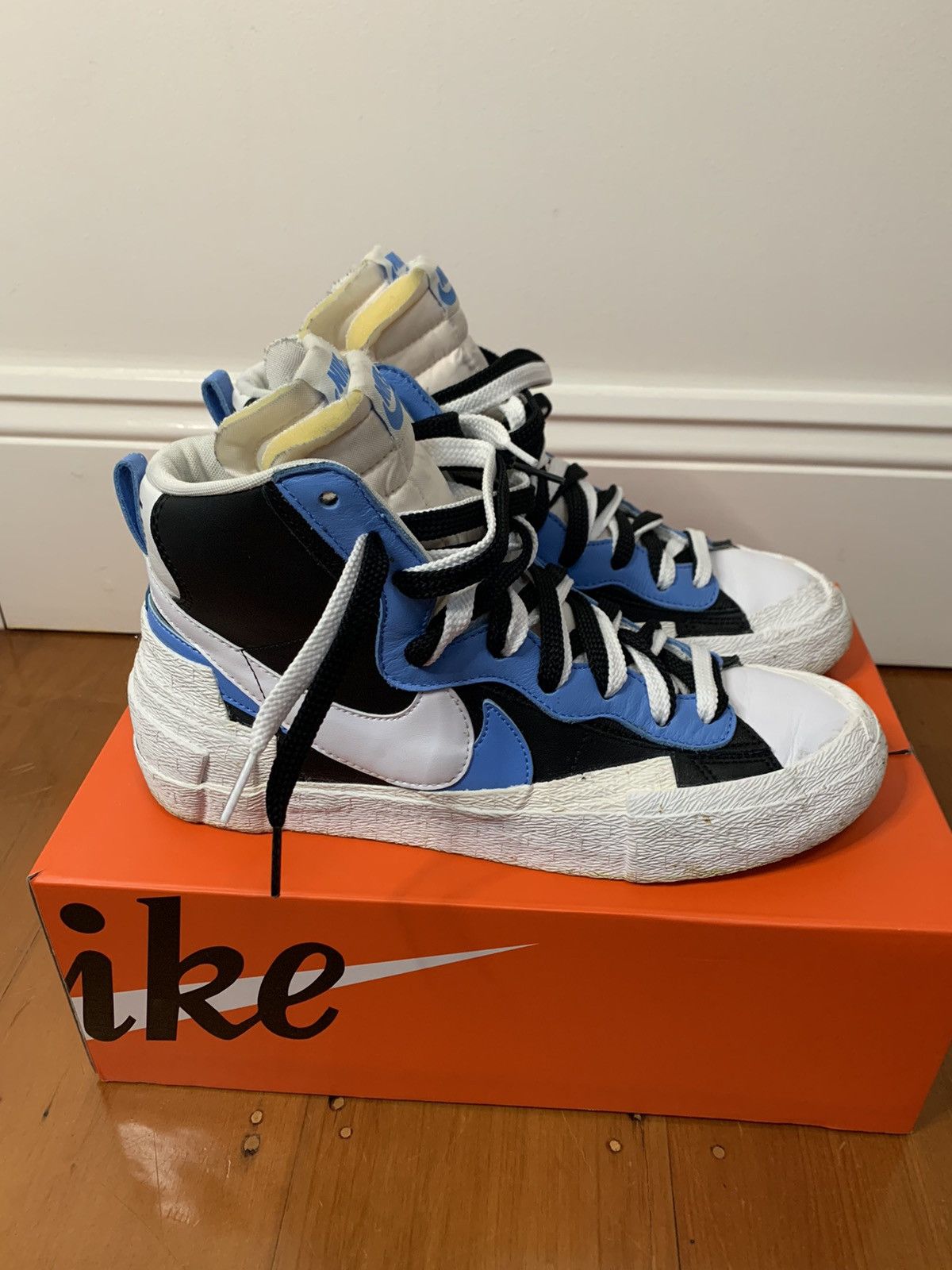 Sacai x Blazer Mid Black Blue 2019