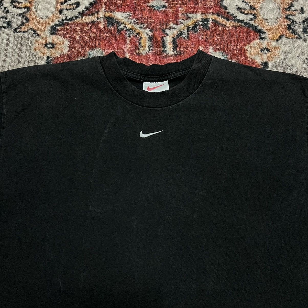 Nike × Vintage Vintage 90s Nike Center Swoosh Long sleeve Tshirt Size US XL / EU 56 / 4 - 1 Thumbnail