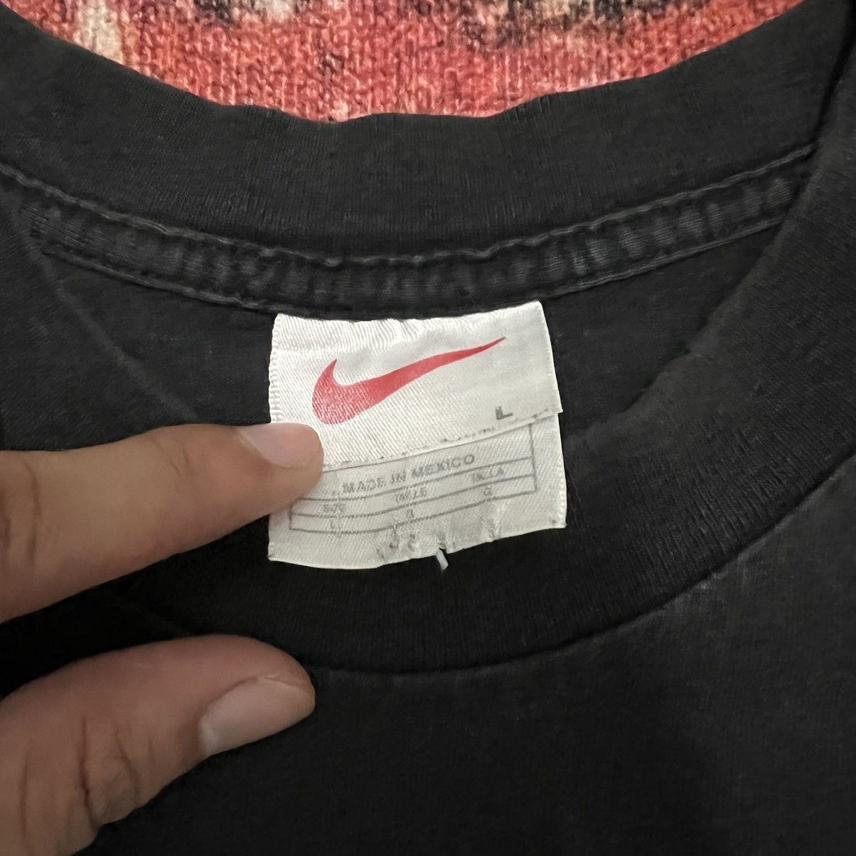 Nike × Vintage Vintage 90s Nike Center Swoosh Long sleeve Tshirt Size US XL / EU 56 / 4 - 4 Thumbnail