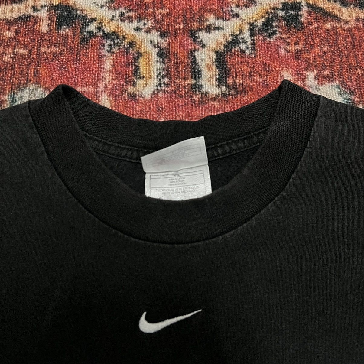 Nike × Vintage Vintage 90s Nike Center Swoosh Long sleeve Tshirt Size US XL / EU 56 / 4 - 3 Thumbnail