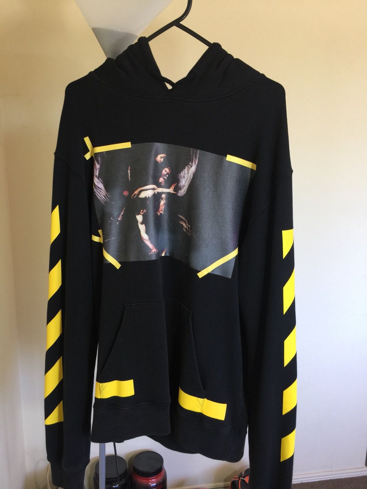 Off-White Off White Yellow Stripes Hoodie |