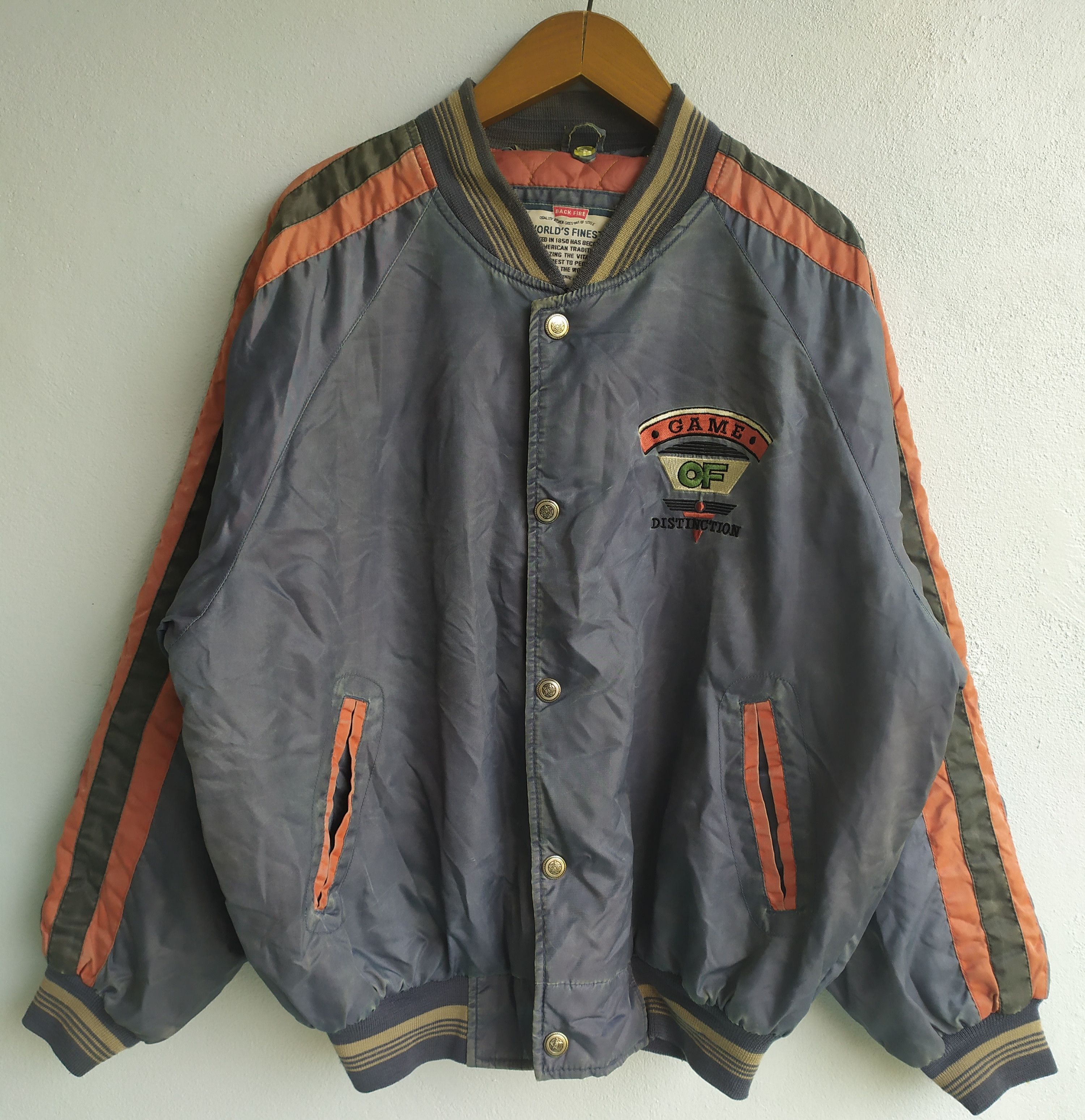 Japanese Brand Vintage Back Fire game off bomber jacket Size US M / EU 48-50 / 2 - 2 Thumbnail