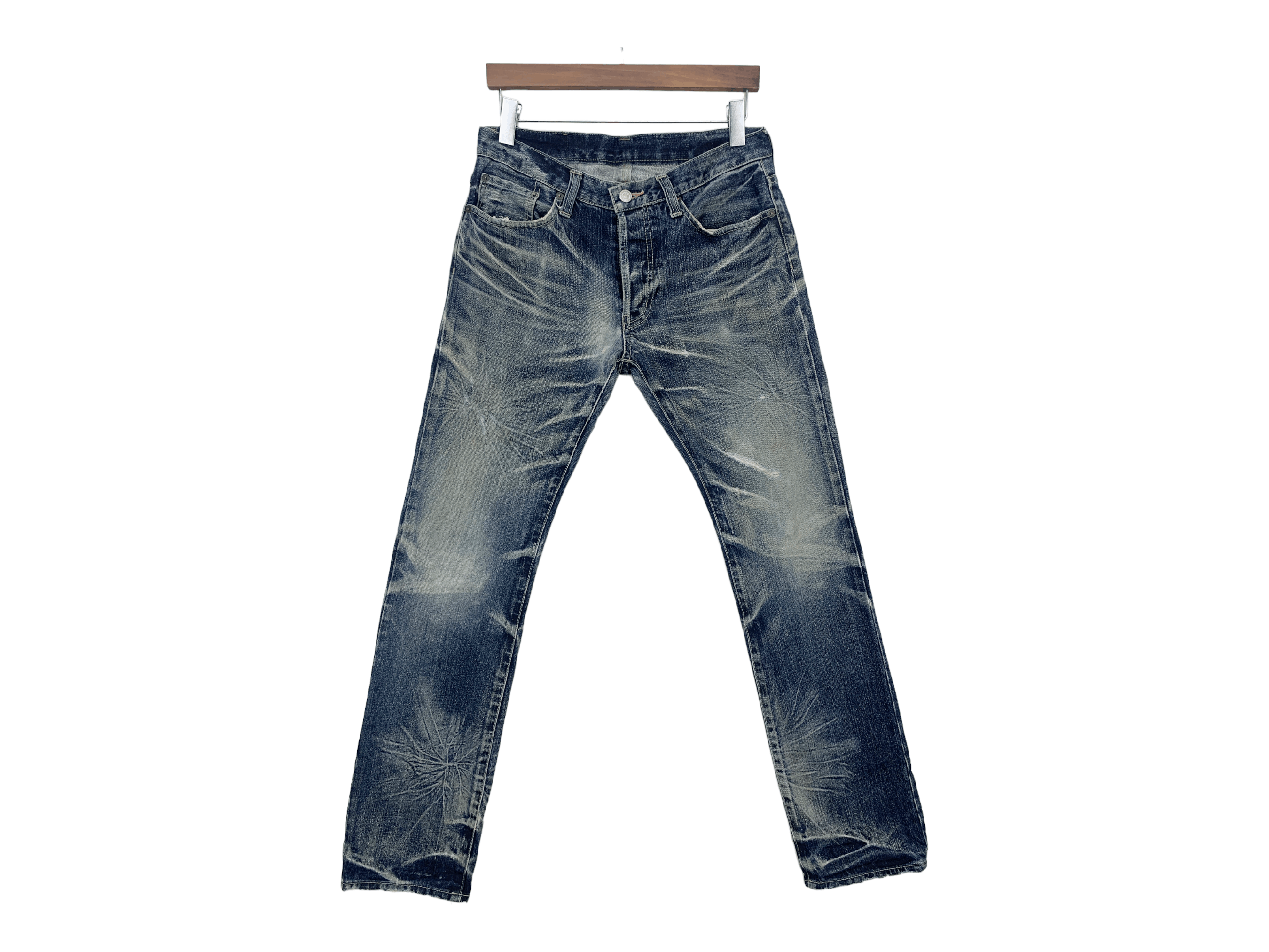 Japanese Brand × Takeo Kikuchi Straight Leg Denim Distressed Jeans Made in Japan Size US 31 - 2 Thumbnail