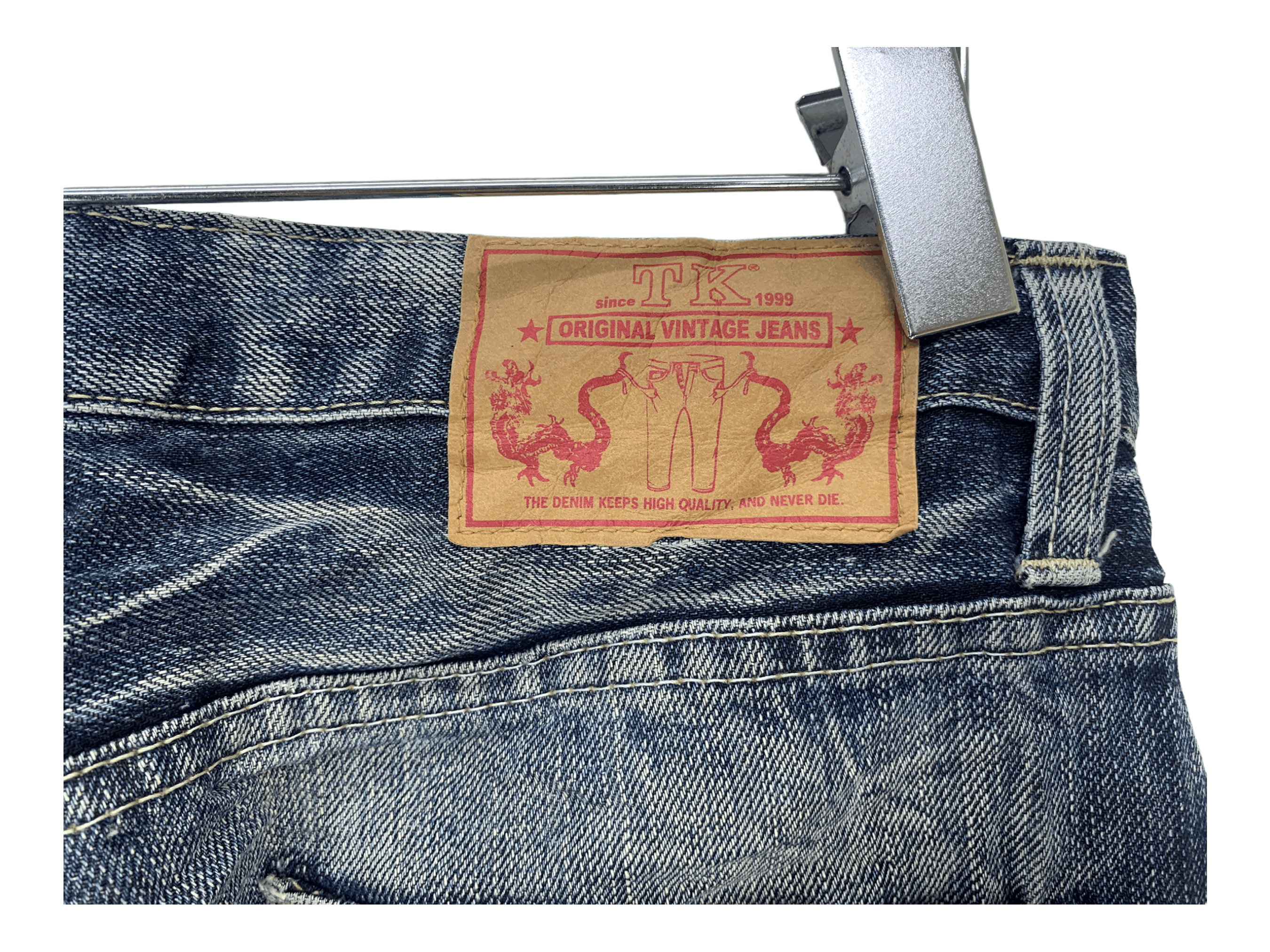 Japanese Brand × Takeo Kikuchi Straight Leg Denim Distressed Jeans Made in Japan Size US 31 - 10 Thumbnail