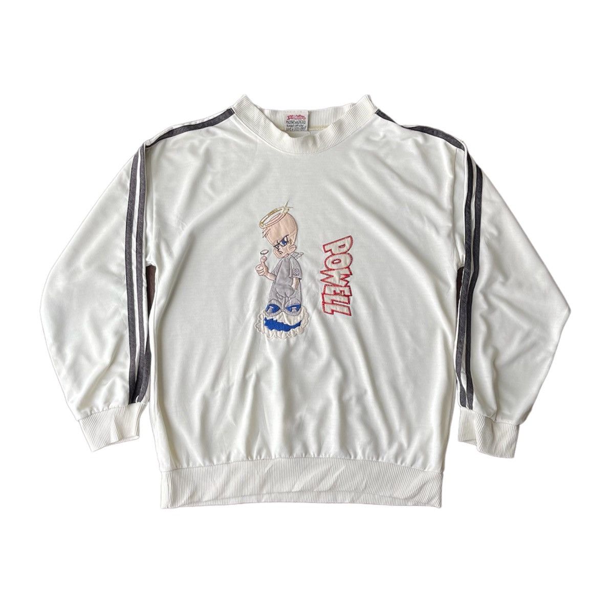 image of Archival Clothing x Powell Peralta X Vintage 90's Powell Peralta Angel Boy Sweatshirt in Cream/Whit