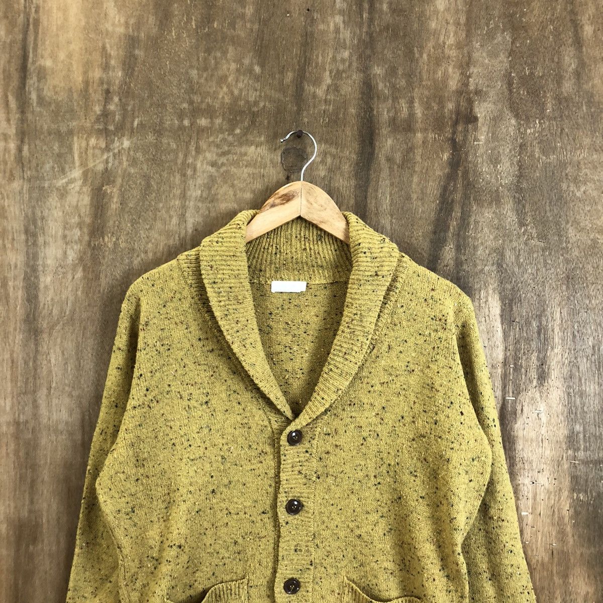 Japanese Brand Vibyor Yellow Cardigan Knitwear #129 Size US M / EU 48-50 / 2 - 2 Thumbnail