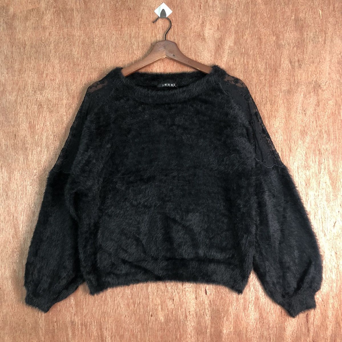 Homespun Knitwear JAPAN INGNI BLACK MOHAIR BAGGY KNITWEAR Size US M / EU 48-50 / 2 - 1 Thumbnail