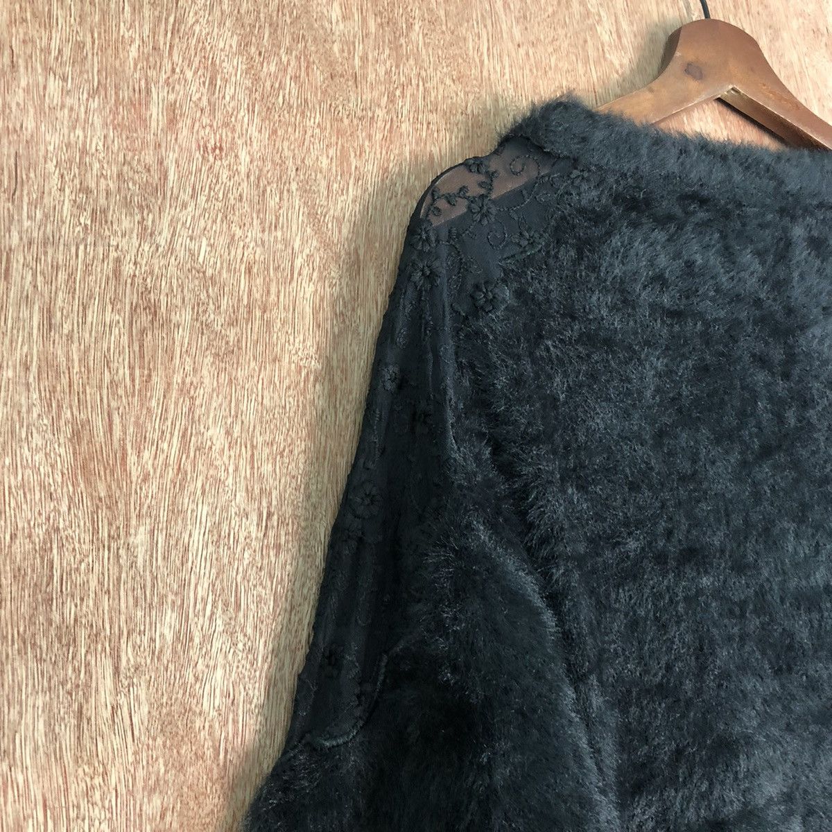 Homespun Knitwear JAPAN INGNI BLACK MOHAIR BAGGY KNITWEAR Size US M / EU 48-50 / 2 - 11 Thumbnail