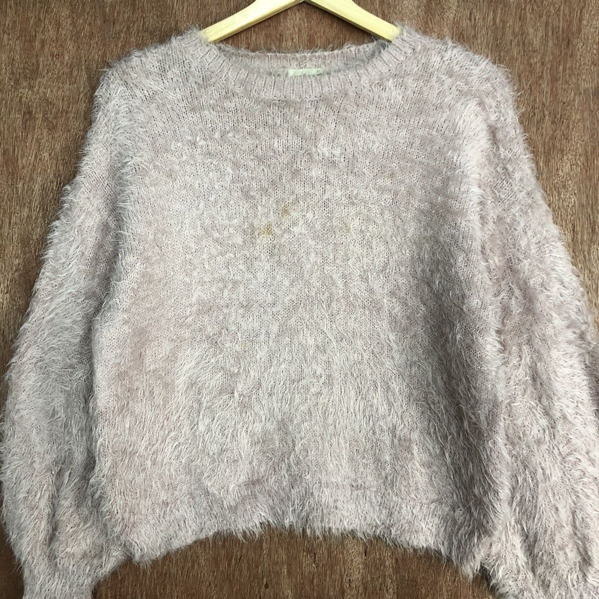Homespun Knitwear Gu Japan Pink Mohair Baggy Knitwear #0463 Size US M / EU 48-50 / 2 - 8 Thumbnail