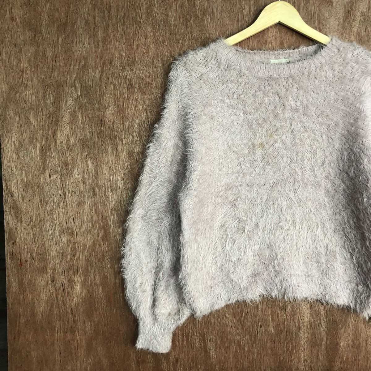 Homespun Knitwear Gu Japan Pink Mohair Baggy Knitwear #0463 Size US M / EU 48-50 / 2 - 7 Thumbnail