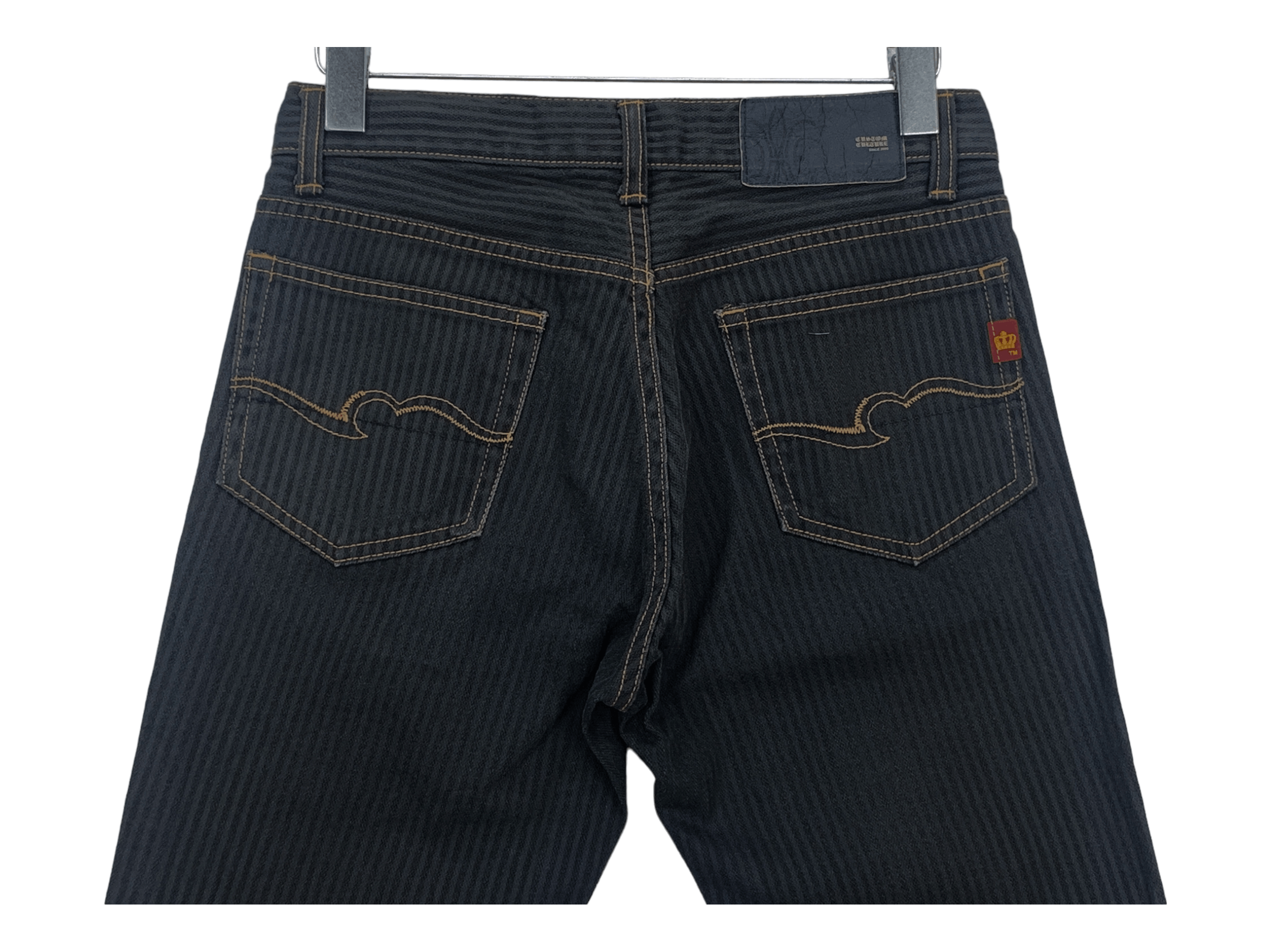 Japanese Brand Custom Culture Stripes Flare Jeans Size 29" - 6 Thumbnail