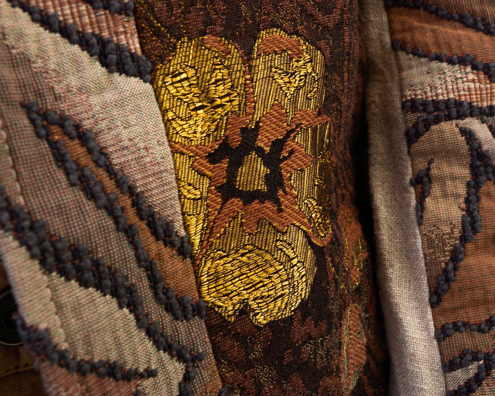 Other × Vintage Linen Blazer Jacket Cardigan Traditional Embroidery Size M / US 6-8 / IT 42-44 - 6 Thumbnail