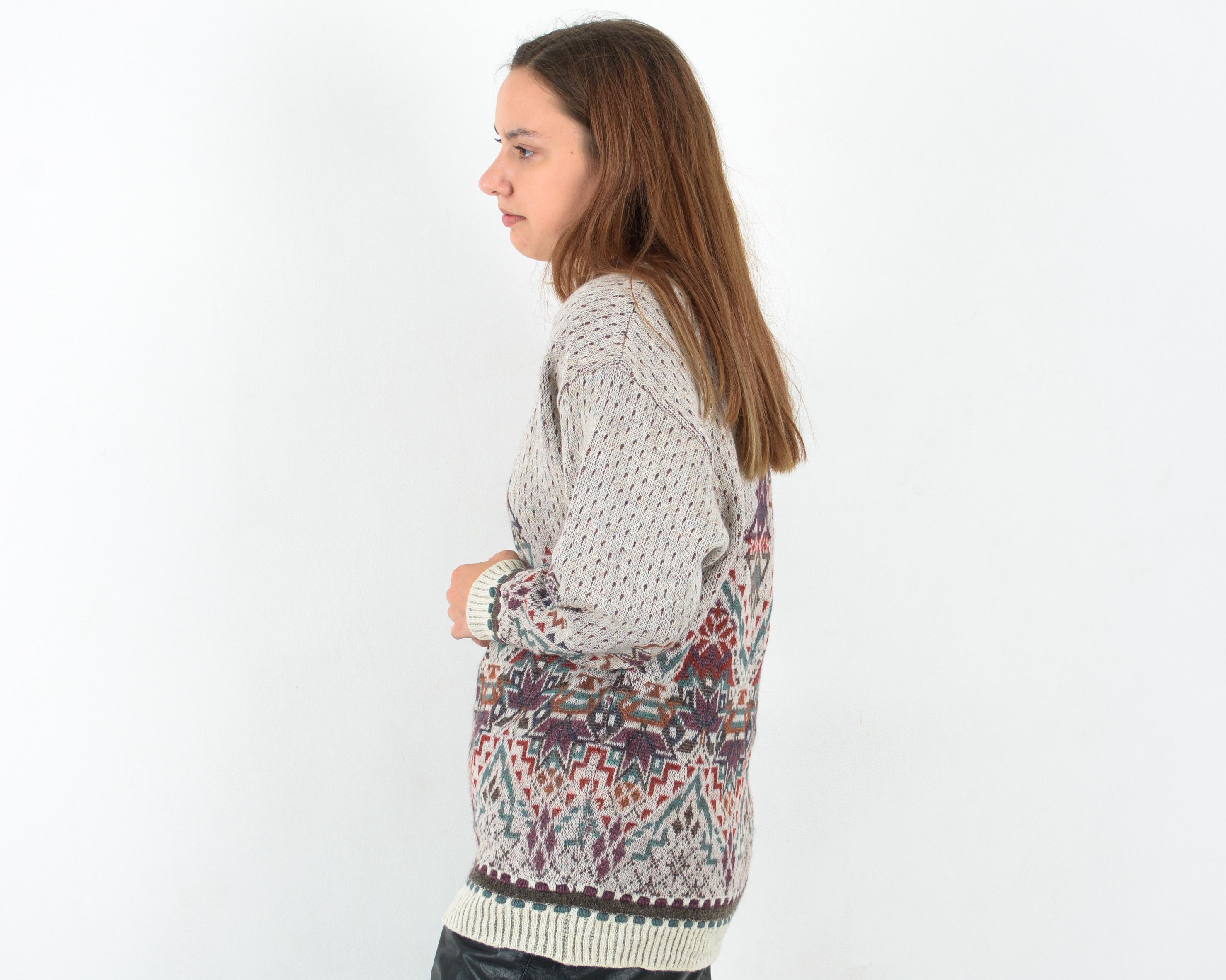 Bogner × Vintage Vintage Bogner Wool M Women's Sweater Knit Jumper Snowflake Size M / US 6-8 / IT 42-44 - 2 Thumbnail