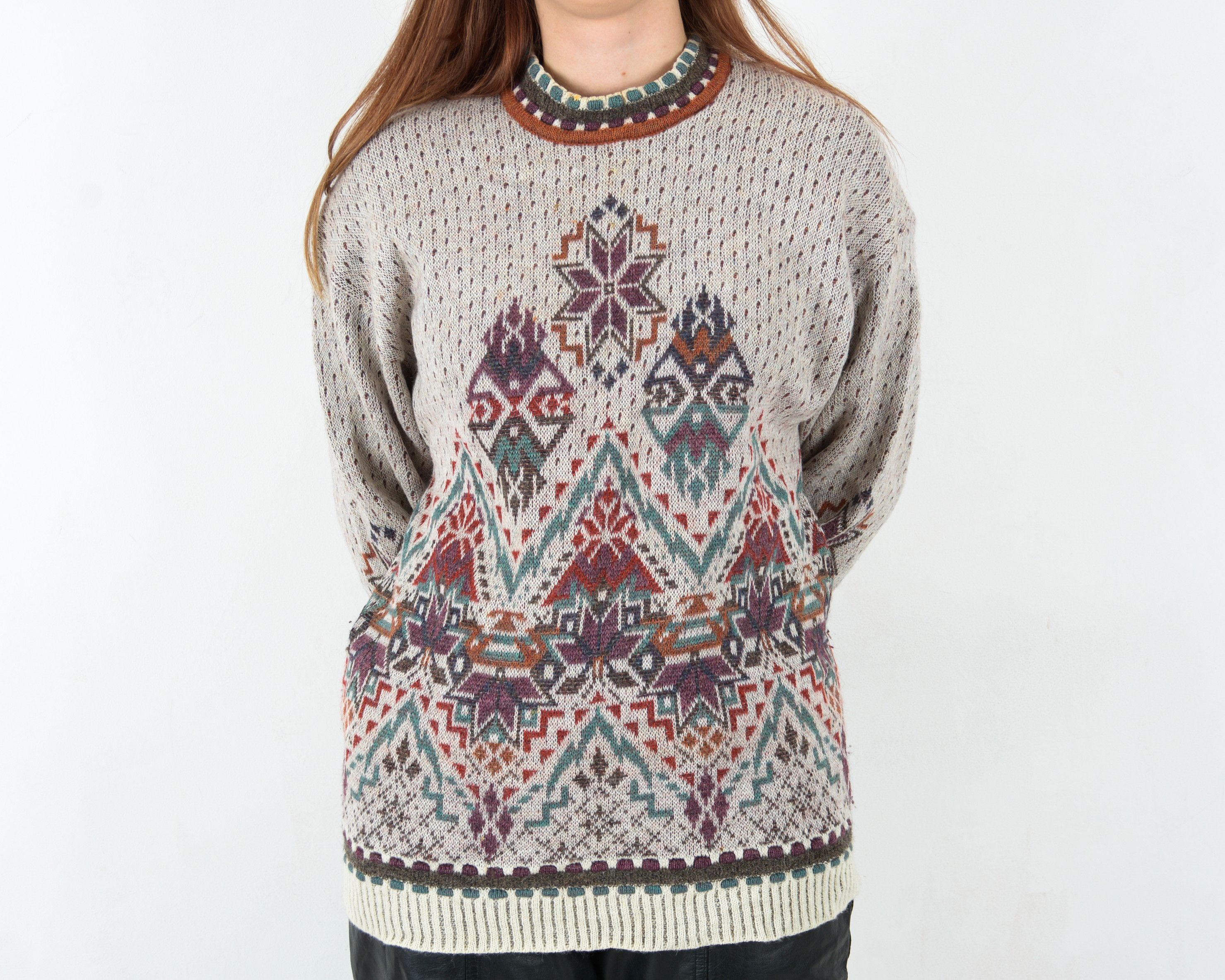 Bogner × Vintage Vintage Bogner Wool M Women's Sweater Knit Jumper Snowflake Size M / US 6-8 / IT 42-44 - 4 Thumbnail