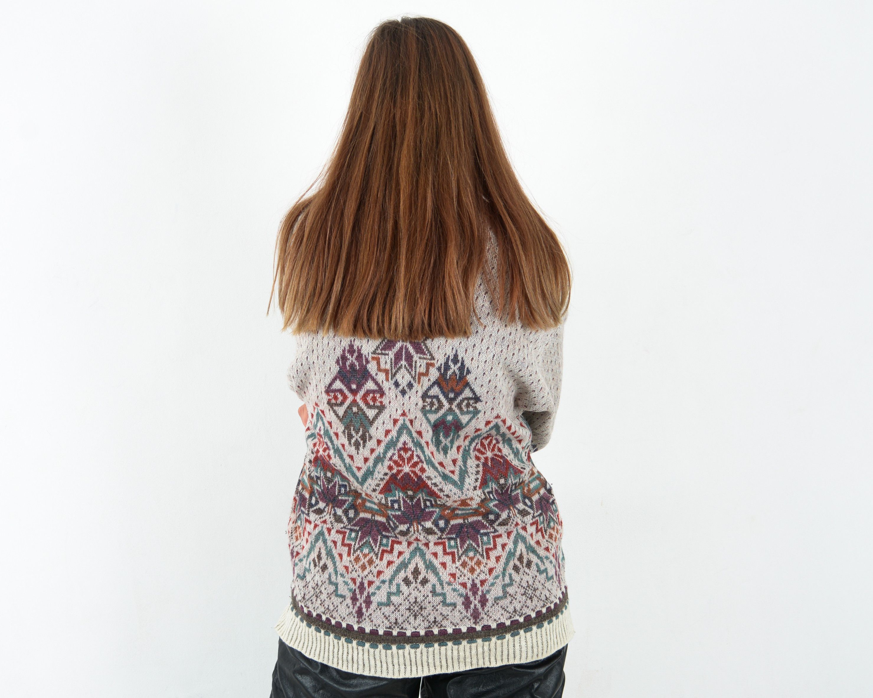Bogner × Vintage Vintage Bogner Wool M Women's Sweater Knit Jumper Snowflake Size M / US 6-8 / IT 42-44 - 3 Thumbnail