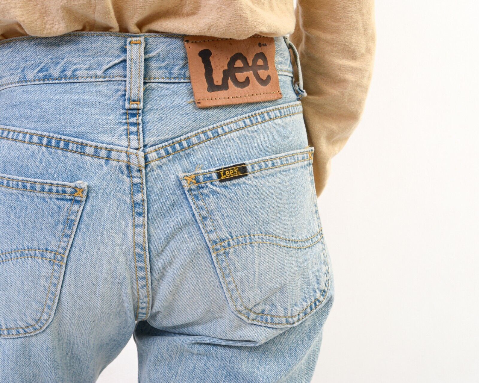 Lee × Vintage Jeans Denim Trousers Pants W28 L34 Bottoms Button Light Wash Size 28" / US 6 / IT 42 - 4 Thumbnail