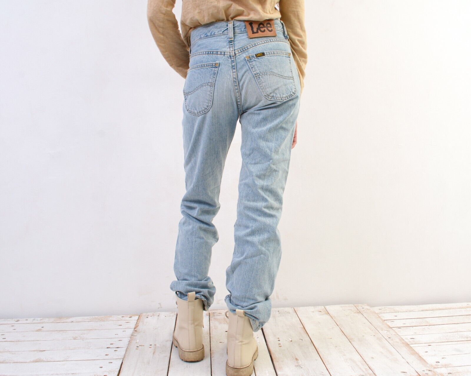 Lee × Vintage Jeans Denim Trousers Pants W28 L34 Bottoms Button Light Wash Size 28" / US 6 / IT 42 - 3 Thumbnail