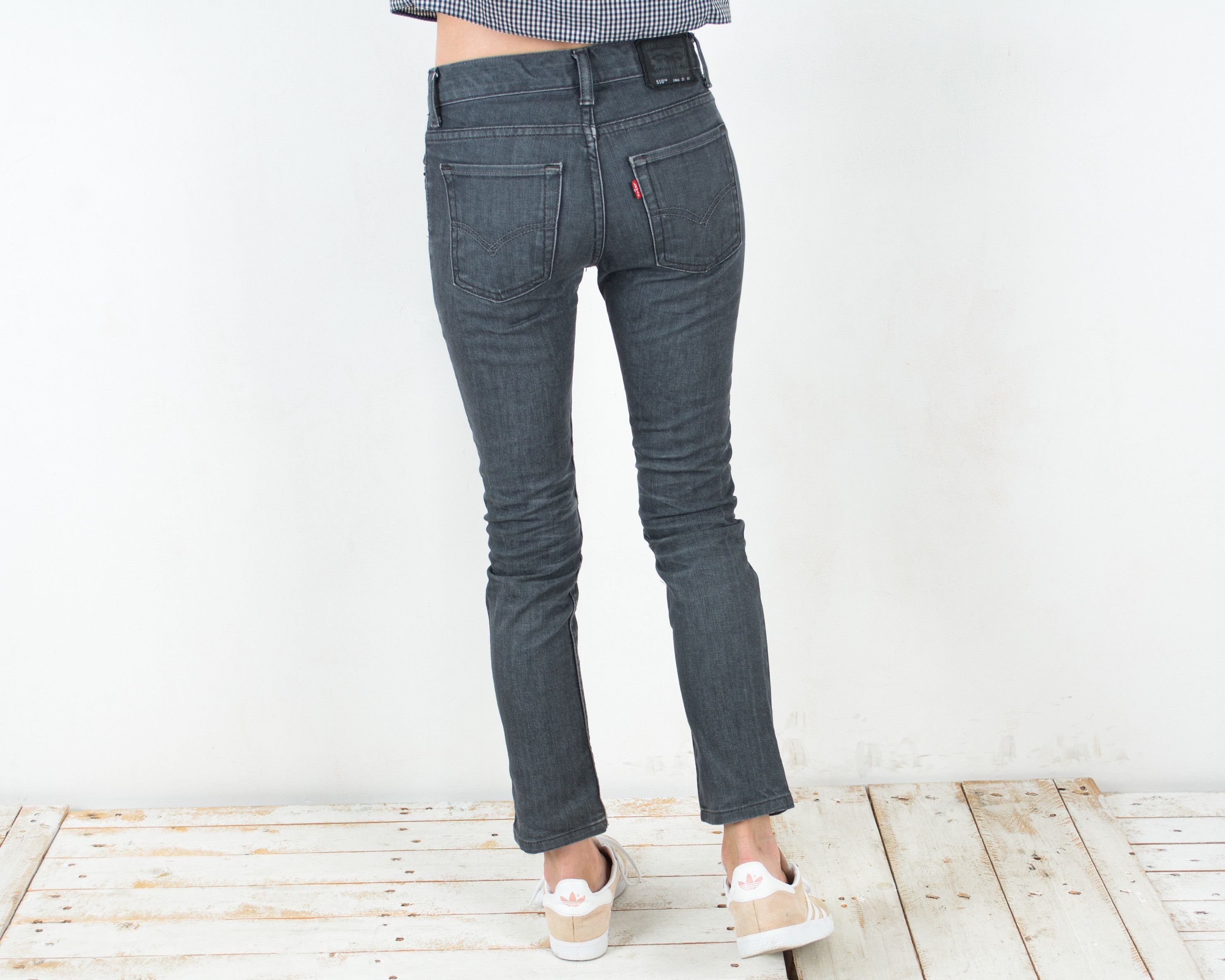 Levi's 510 Skinny Fit Women W27 L27 Skinny Jeans Trousers Slim Pant Size 27" / US 4 / IT 40 - 2 Thumbnail