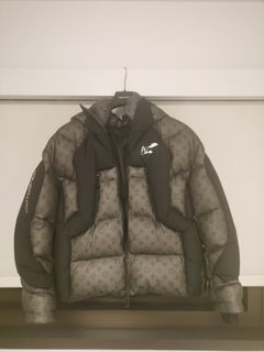 Pre-owned Louis Vuitton X Virgil Abloh Louis Vuitton 2054 Backpack Nylon Puffer  Jacket In Black
