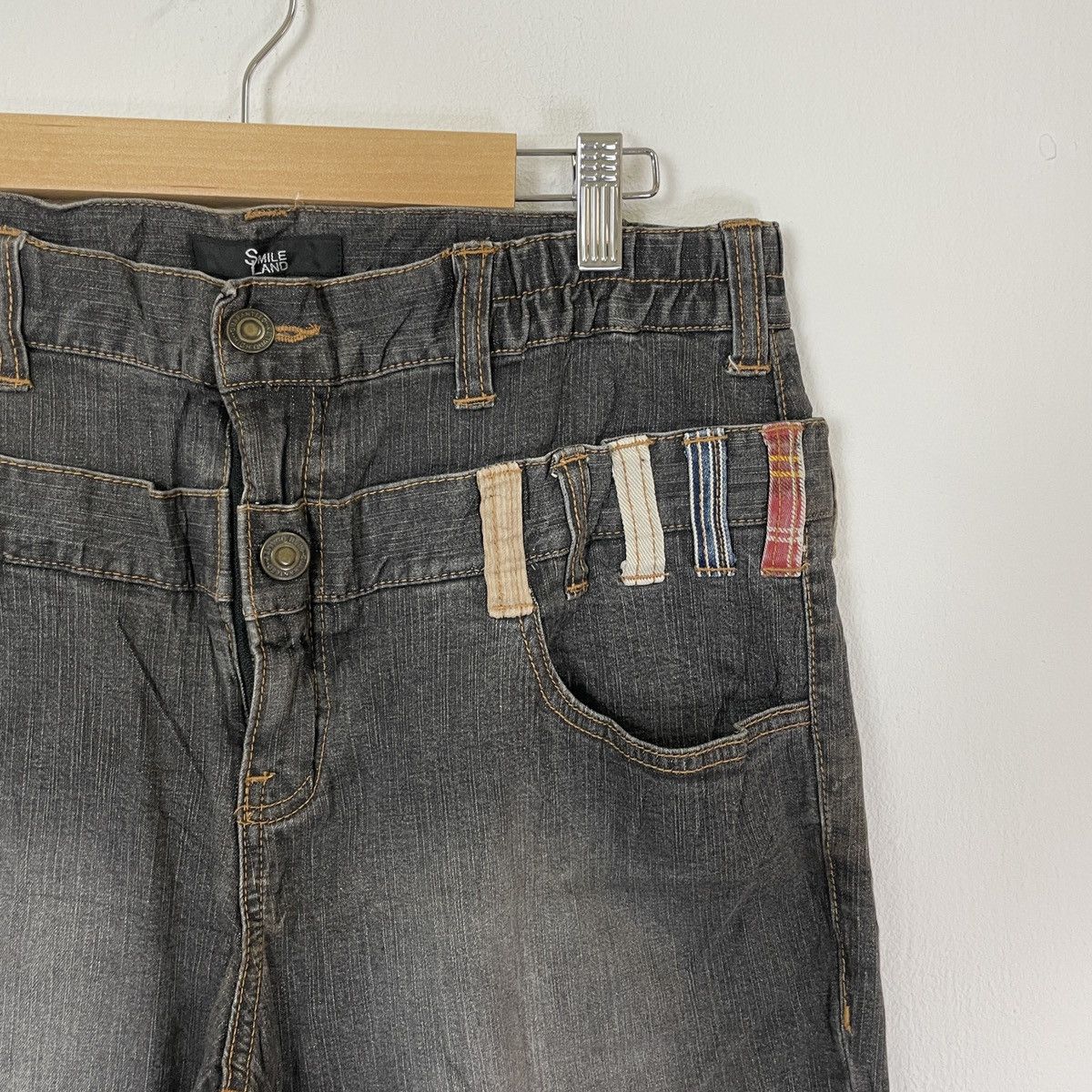 Japanese Brand Vintage Smile aland Double Waist Punk Style Pants Size US 33 - 2 Thumbnail
