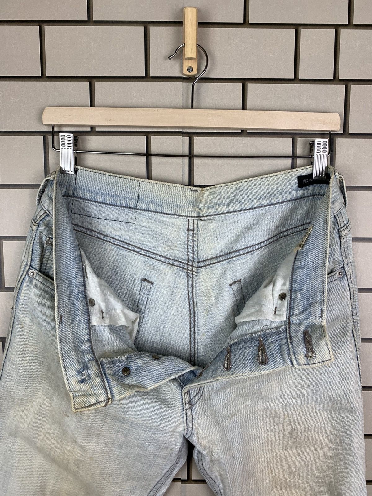 If Six Was Nine × Japanese Brand Japanese Brand World Wide Love Denim Size US 31 - 20 Thumbnail