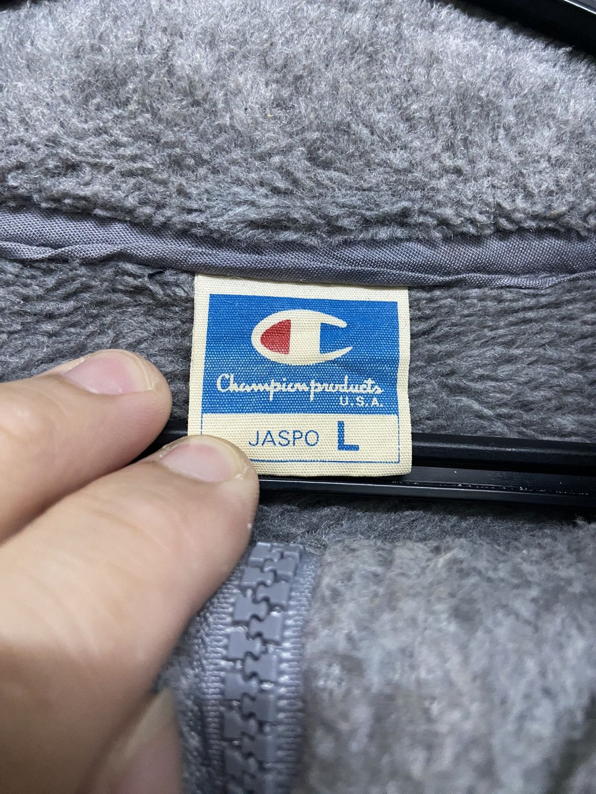 Champion × Japanese Brand × Vintage Vintage Champion Fleece Spellout Halfzipper Size US L / EU 52-54 / 3 - 7 Thumbnail