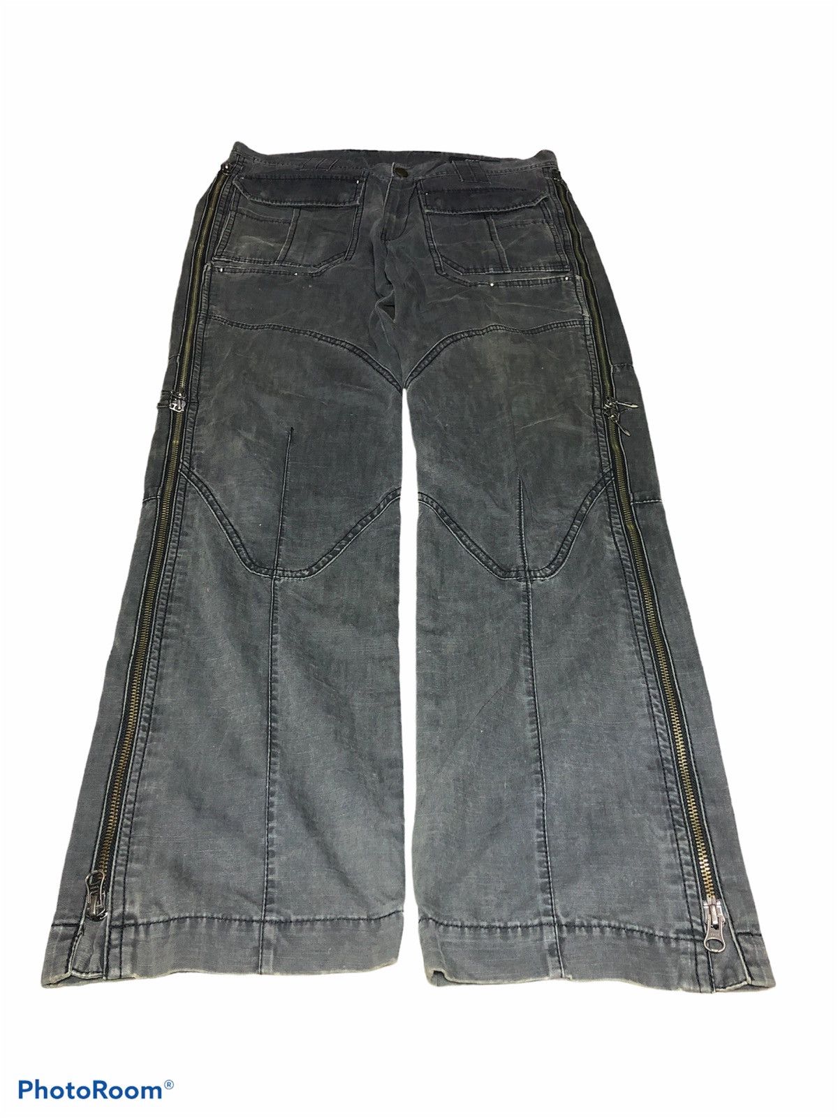 Japanese Brand × Seditionaries PUNK SIDED ZIPPER MULTIPOCKET PATCHWORK PANT Size US 33 - 3 Thumbnail