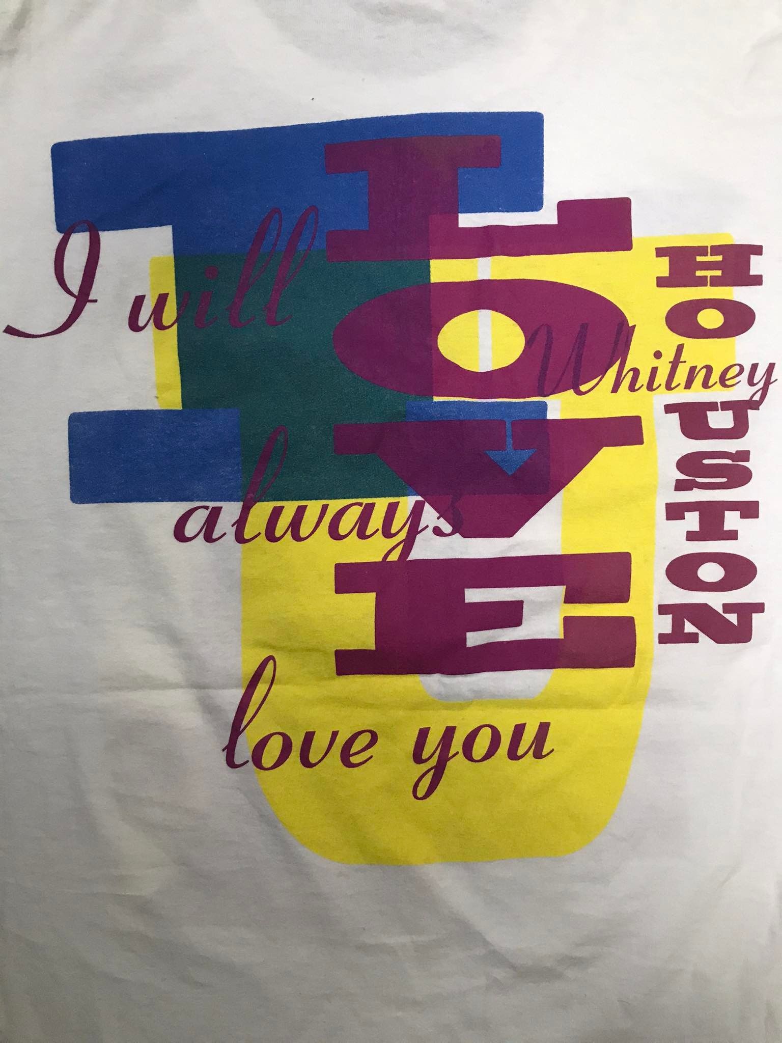 Band Tees *Rare* Vintage Whitney Houston 90s t shirt Size US L / EU 52-54 / 3 - 5 Thumbnail
