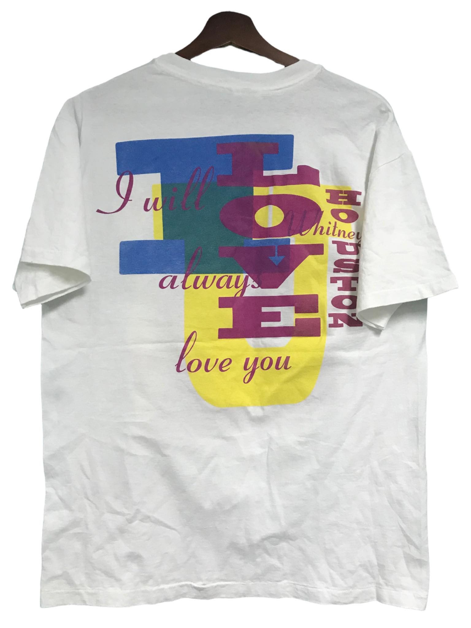Band Tees *Rare* Vintage Whitney Houston 90s t shirt Size US L / EU 52-54 / 3 - 2 Thumbnail