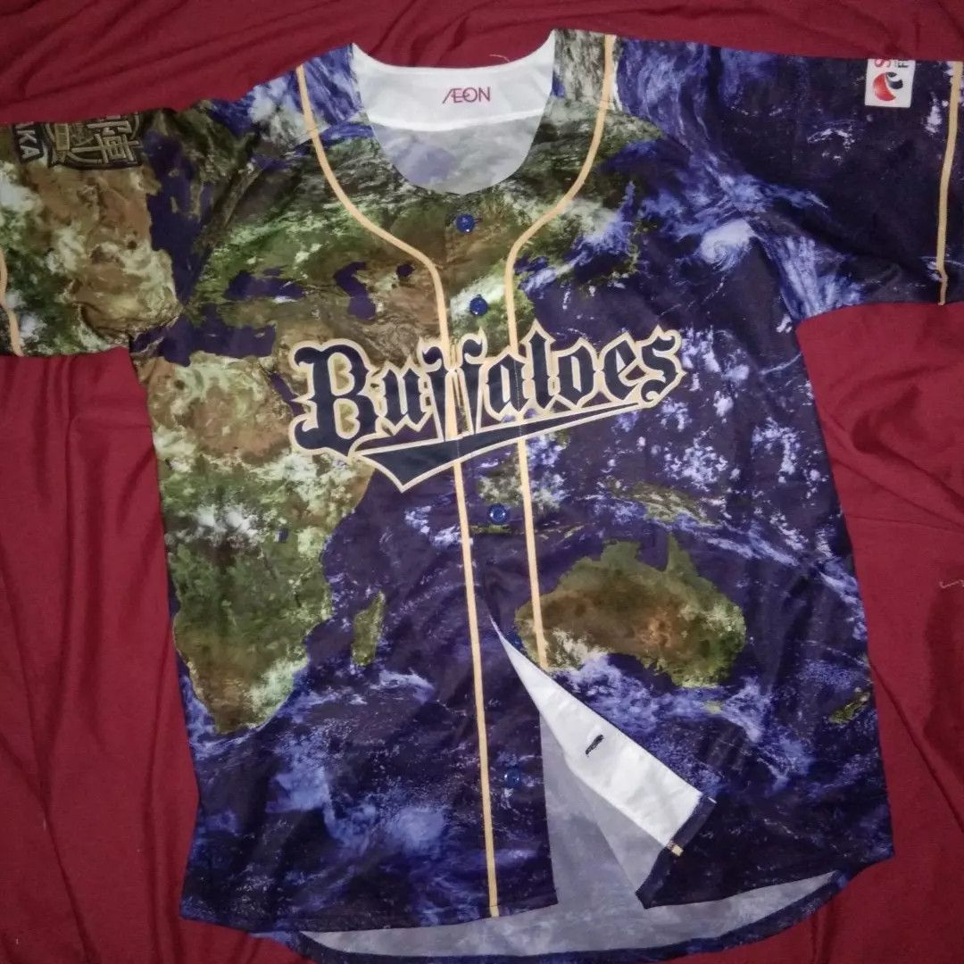 Japanese Brand × MLB Beautiful 2015 NPB Orix Buffaloes jersey baseball japan Size US L / EU 52-54 / 3 - 2 Thumbnail