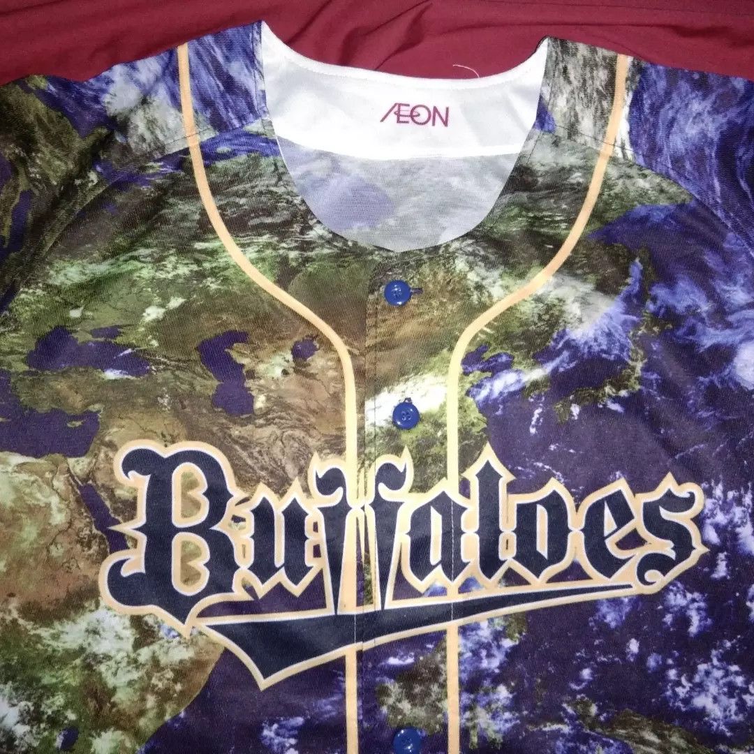 Japanese Brand × MLB Beautiful 2015 NPB Orix Buffaloes jersey baseball japan Size US L / EU 52-54 / 3 - 1 Thumbnail