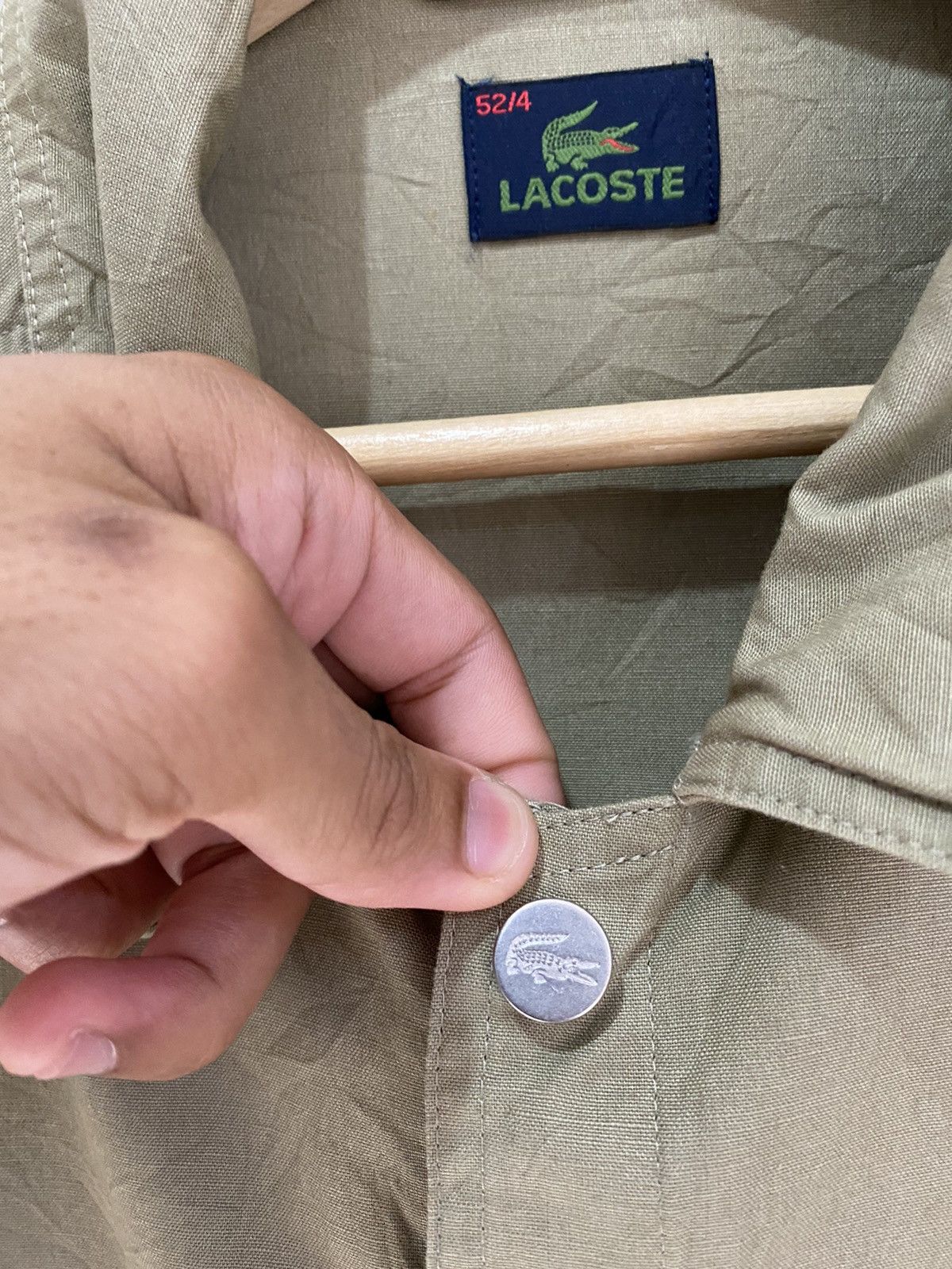 Comme des Garcons SHIRT × Lacoste LACOSTE JAPAN UTILITY KHAKI WORK SHIRT Size US M / EU 48-50 / 2 - 16 Thumbnail