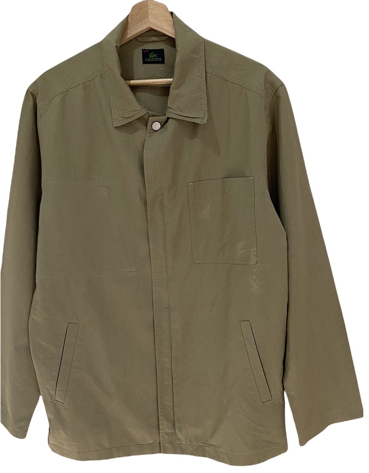 Comme des Garcons SHIRT × Lacoste LACOSTE JAPAN UTILITY KHAKI WORK SHIRT Size US M / EU 48-50 / 2 - 4 Thumbnail